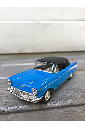 Welly 1957 Chevrolet Bel Air Diecast Metal Araba Model Araba Oyuncak Araba Çek Bırak Araba 12 Cm