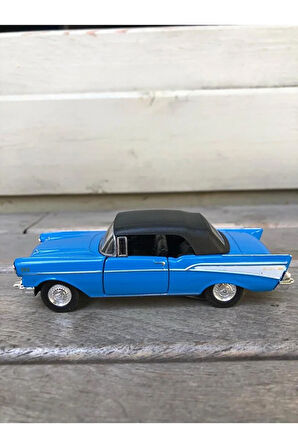 Welly 1957 Chevrolet Bel Air Diecast Metal Araba Model Araba Oyuncak Araba Çek Bırak Araba 12 Cm