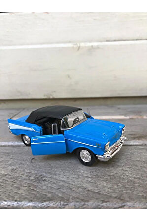 Welly 1957 Chevrolet Bel Air Diecast Metal Araba Model Araba Oyuncak Araba Çek Bırak Araba 12 Cm