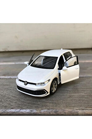 Welly Volkswagen Golf 8 GTI Diecast Metal Araba Model Araba Oyuncak Araba Çek Bırak Araba 12 Cm