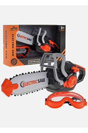 Oyuncak Ağaç Kesme Motoru Sesli Motorlu Testere Pilli Motorlu Testere Hızar Motoru Oyuncak Testere