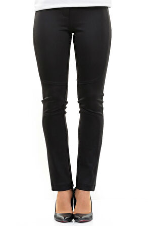 SORALLİNE KADIN DAR PAÇA PANTOLON DALGIÇ KUMAŞ 1684 SİYAH