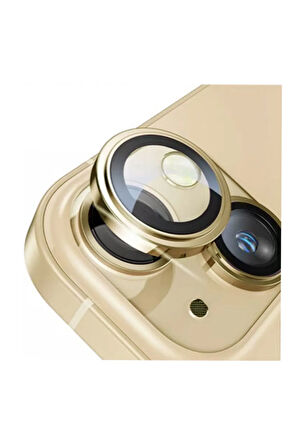 iPhone 15 Plus Sarı camera lens glass protector(Safir Lens Kamera Cam Koruyucu + Parmak İzi Brakmaz)