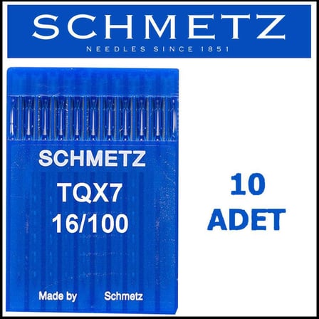 Schmetz TQX7 Uzun Düğme Makinesi İğnesi 16/100 Numara