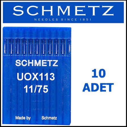 Schmetz Uox113 Kemer Makinesi İğnesi Kısa 11/75  Numara