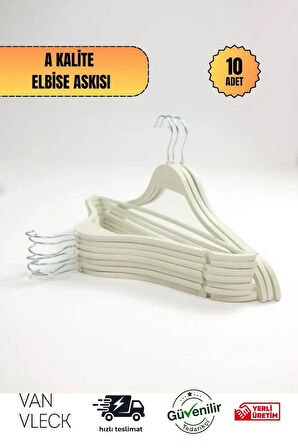 10'lu Siyah, Beyaz, Kahve Plastik Askı Seti – Dayanıklı Kıyafet Askıları, Ev ve Ofis Kullanımı İçin