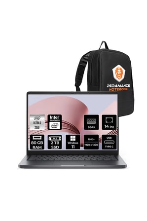 Pro14 PC14250 Ultra 5 235U 80GB 2TB SSD 14" WUXGA IPS W11H Dizüstü Bilgisayar & PER4 Çanta