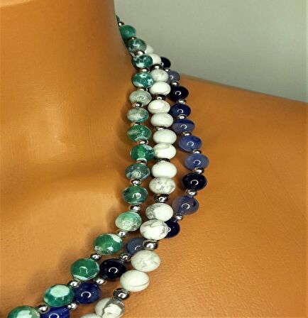 Ayrılabilen Üç Sıralı Kolye - Akik Havlit