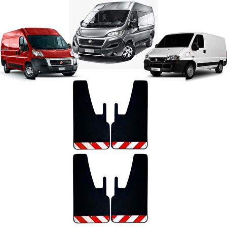Fiat Ducato Kırmızı-Beyaz Fosforlu 4'lü Paçalık Çamurluk Tozluk FIA0FX02702