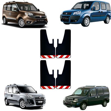 Fiat Doblo Kırmızı-Beyaz Fosforlu 4'lü Paçalık Çamurluk Tozluk FIA0FX02102