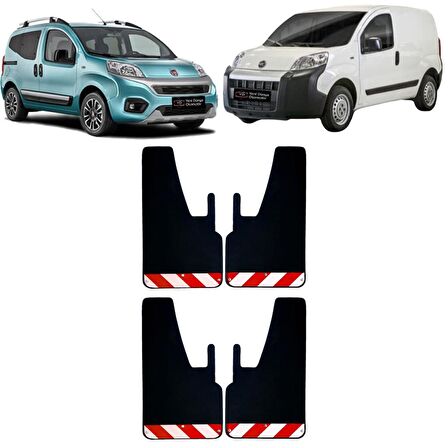 Fiat Fiorino Kırmızı-Beyaz Fosforlu 4'lü Paçalık Çamurluk Tozluk FIA0FX02602