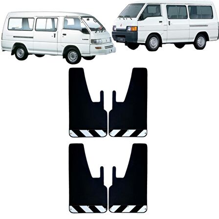 Mitsubishi L300 Siyah-Beyaz Fosforlu 4'lü Paçalık Çamurluk Tozluk MIT0FX00901