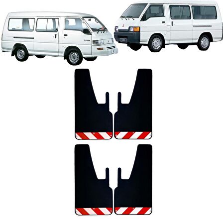 Mitsubishi L300 Kırmızı-Beyaz Fosforlu 4'lü Paçalık Çamurluk Tozluk MIT0FX00902