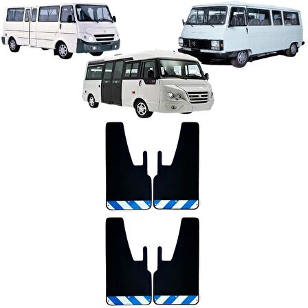 Peugeot J9 - J10 Mavi-Beyaz Fosforlu 4'lü Paçalık Çamurluk Tozluk PEU0FX02303