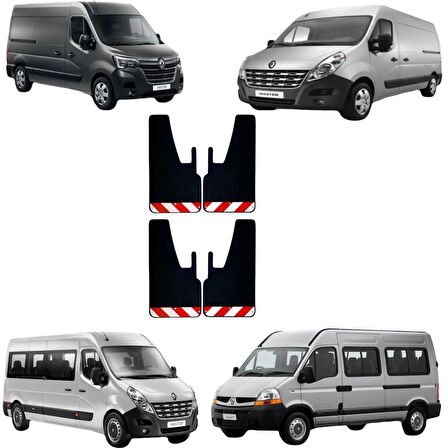 Renault Master Kırmızı-Beyaz Fosforlu 4'lü Paçalık Çamurluk Tozluk REN0FX03002