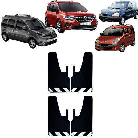 Renault Kangoo Siyah-Beyaz Fosforlu 4'lü Paçalık Çamurluk Tozluk REN0FX02701