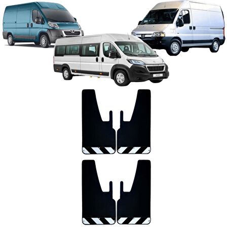 Peugeot Boxer Siyah-Beyaz Fosforlu 4'lü Paçalık Çamurluk Tozluk PEU0FX02201