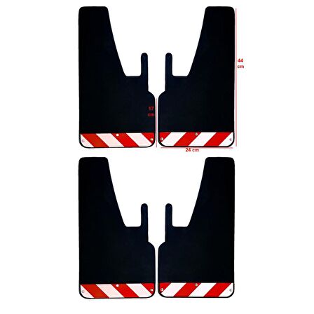 Citröen Jumper Kırmızı-Beyaz Fosforlu 4'lü Paçalık Çamurluk Tozluk CIT0FX01902