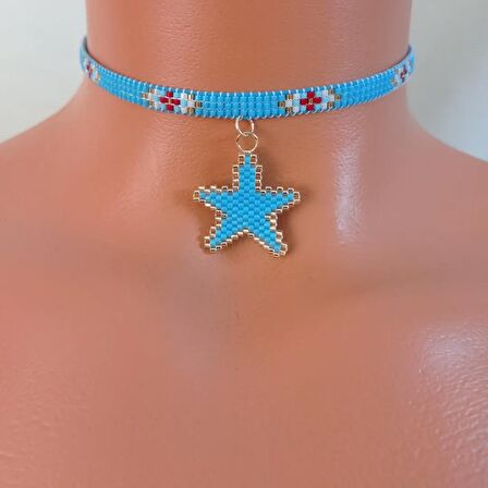 Miyuki Dokuma Yıldız Choker 