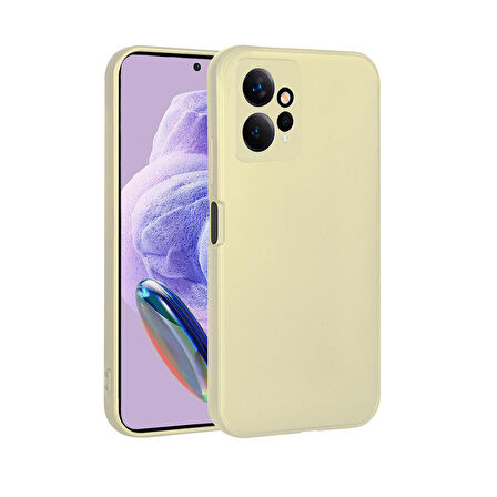 Gpack Xiaomi Redmi Note 12 4G Kılıf Mat Korumalı Soft Premier SilikonNano Glass