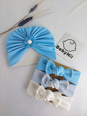 KIZ BEBEK BONE BANDANA SETİ