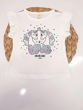 Love Unicorn Kız Çocuk Etekli Takım