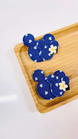 Minnie Kot Desenli Kız Çocuk Toka 2