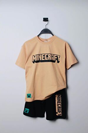Minecraft Şortlu Çocuk Takım