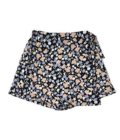 Çiçekli Şort Etekli Kız Çocuk Takım ST07572