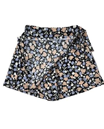 Çiçekli Şort Etekli Kız Çocuk Takım ST07572