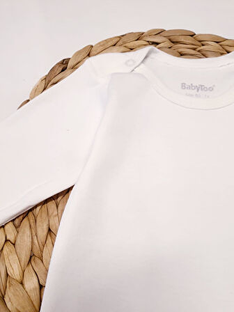 Düz Uzun Kollu Kız Bebek Çıtçıtlı Body (BabyToo)