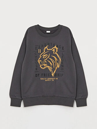 Aslan Desenli Erkek Çocuk Sweatshirt