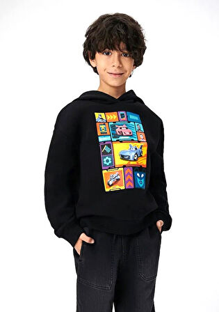 Cars Baskılı Erkek Çocuk Sweatshirt