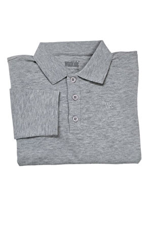 Unisex Çocuk Polo Yaka Uzun Kollu Tişört Sweatshirt
