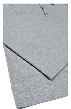 Unisex Çocuk Polo Yaka Uzun Kollu Tişört Sweatshirt