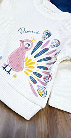 Tavus Kuşu Kız Bebek Alt Üst Takım