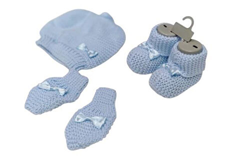 Triko Bebek Bere Eldiven Patik Set