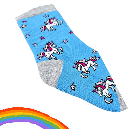 Unicorn Kız Çocuk Havlu Çorap
