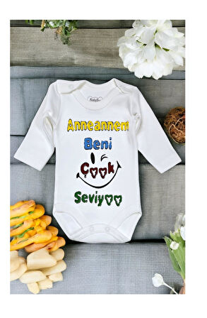 Baskılı Bebek Body Zıbın (Anneannem Beni Çok Seviyor)