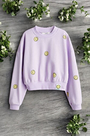 Emoji Kız Çocuk Sweatshirt