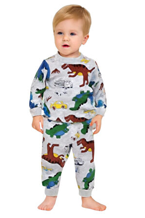 Dinazor Desenli Erkek Bebek Pijama Takım