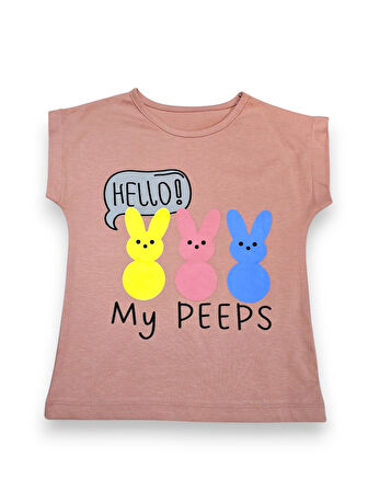 Tavşan Desenli Kız Çocuk Taytlı Takım