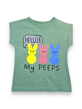 Tavşan Desenli Kız Çocuk Taytlı Takım