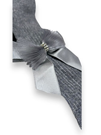 Taşlı Fiyonklu Çocuk Koton Külotlu Çorap