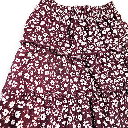 Çiçekli Kız Çocuk Şort Etek