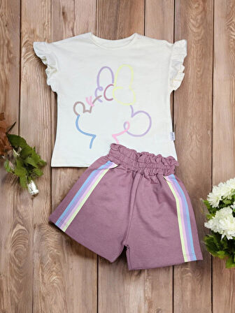 Kız Çocuk Şortlu Alt Üst Takım