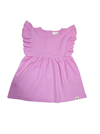 Kolu Fırfırlı Kız Çocuk Elbise