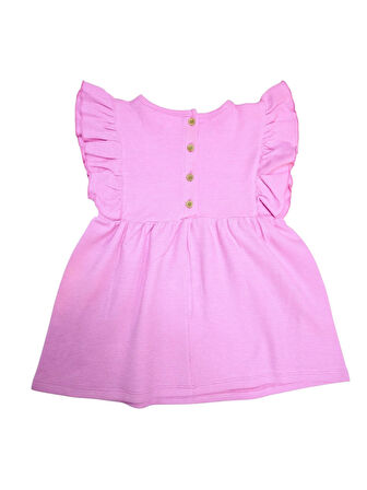 Kolu Fırfırlı Kız Çocuk Elbise