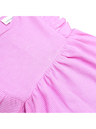 Kolu Fırfırlı Kız Çocuk Elbise