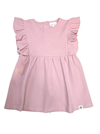 Kolu Fırfırlı Kız Çocuk Elbise